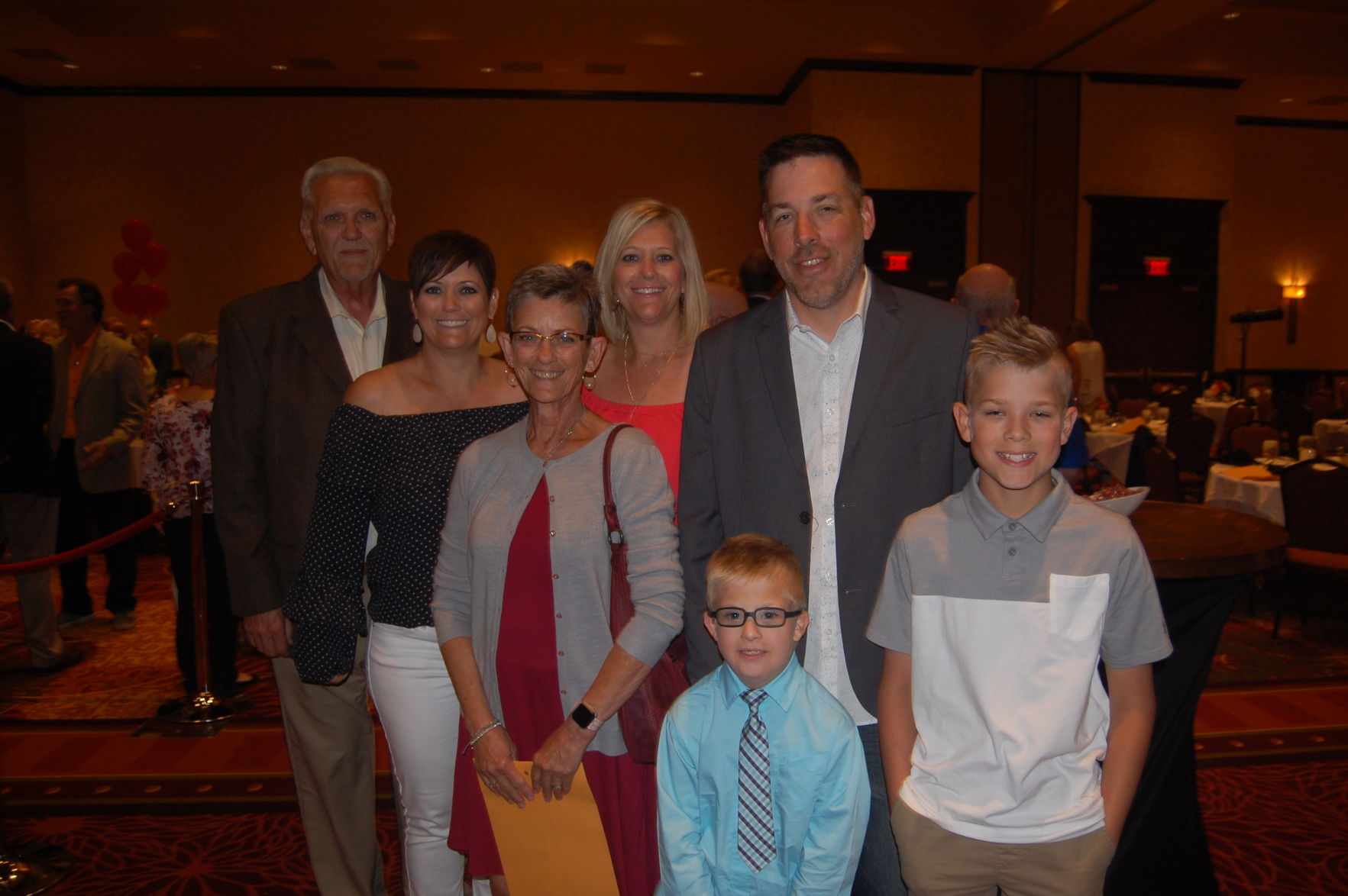 Tom Bohlmann, Heather Williams, Mandy Chadwick Maribeth Bohlmann, Kevin, Quinn and Caden Chadwick